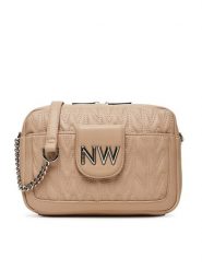Nine West Torebka CEO-Astoria-Allure-01-LX10166 Beżowy. Brązowe listonoszki damskie Nine West, bez wzorów, z materiału, bez dodatków. Za 299.99 zł.