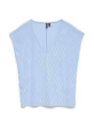 Vero Moda Bluzka w kolorze błękitnym rozmiar: S. Niebieskie bluzki damskie Vero Moda, s, bez wzorów, bez kołnierzyka, bez ramiączek. Za 72.95 zł.