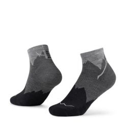 Skarpety turystyczne Buff Merino LIghtweight Quarter Sock LWQ3. Czarne skarpetki damskie Buff, bez wzorów, z elastanu. Za 99.99 zł.