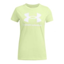 Koszulka damska Under Armour Rival Logo. Zielone koszulki sportowe damskie Under Armour, m, bez wzorów, bez ramiączek. Za 69.99 zł.