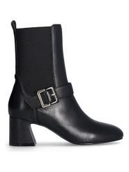 Liu Jo Skórzane botki w kolorze czarnym rozmiar: 38. Czarne botki damskie Liu Jo, z materiału, eleganckie, bez obcasa, bez zapięcia. Za 480.90 zł.