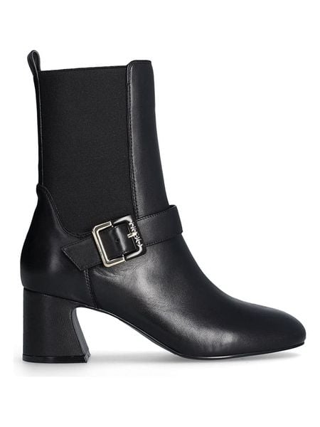 Liu Jo Skórzane botki w kolorze czarnym rozmiar: 38. Czarne botki damskie Liu Jo, z materiału, eleganckie, bez obcasa, bez zapięcia. Za 501.57 zł.