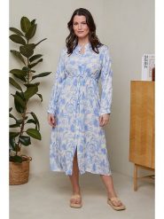 Curvy Lady Sukienka w kolorze błękitnym rozmiar: 48/50. Niebieskie sukienki damskie Curvy Lady, bez wzorów, z wiskozy, klasyczne, bez ramiączek. Za 105.38 zł.