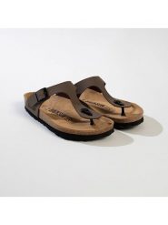 BACKSUN Japonki "Singapore" w kolorze brązowym rozmiar: 38. Brązowe klapki damskie Backsun, bez wzorów, z materiału, z otwartym noskiem, bez obcasa, bez zapięcia. Za 117.99 zł.