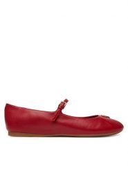 Guess Baleriny FLTKLD LEA02 Czerwony. Czerwone balerinki damskie Guess, z aplikacjami, ze skóry. Za 399.99 zł.