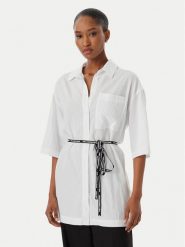 Karl Lagerfeld Jeans Koszula B2W11022 Biały Relaxed Fit. Białe koszule damskie Karl Lagerfeld Jeans, s, bez wzorów, z jeansu, bez kołnierzyka, bez ramiączek. Za 543.99 zł.