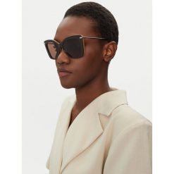 Okulary przeciwsłoneczne Max Mara. Brązowe okulary przeciwsłoneczne damskie Max Mara. Za 729.99 zł.