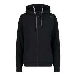 Bluza damska z kapturem CMP. Czarne bluzy damskie CMP, m, bez wzorów, z bawełny, z kapturem. Za 282.90 zł.