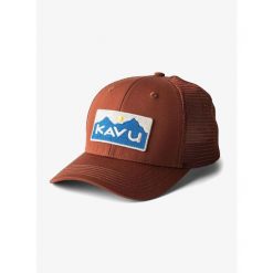 Czapka z daszkiem Kavu Above Standard - cherry mahogany. Czerwone czapki z daszkiem damskie KAVU, bez wzorów. Za 149.99 zł.
