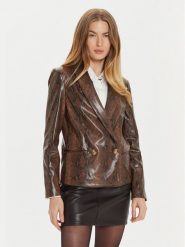 TWINSET Kurtka z imitacji skóry 242TT2233 Brązowy Regular Fit. Brązowe kurtki damskie Twinset, bez wzorów, ze skóry, bez kaptura. Za 869.99 zł.