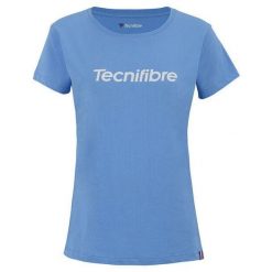 Damski bawełniany T-shirt Tecnifibre Team. Niebieskie t-shirty damskie TECNIFIBRE, l, bez wzorów, z bawełny, bez kołnierzyka. Za 79.99 zł.