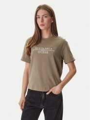 Guess T-Shirt GUESS x NORTH SAILS W6GI03 K2657 Zielony Relaxed Fit. Zielone t-shirty damskie Guess, xs, z aplikacjami, z bawełny, bez kołnierzyka. Za 259.99 zł.