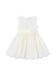 Mayoral Sukienka elegancka 3914 Biały Regular Fit. Białe sukienki dziewczęce Mayoral, bez wzorów, z bawełny, bez ramiączek. Za 249.99 zł.