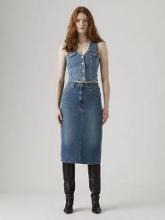 Levi's Spódnica dżinsowa w kolorze niebieskim rozmiar: W29. Niebieskie spódnice damskie Levi's, na co dzień, s, z aplikacjami, z bawełny, klasyczne, midi. Za 219.95 zł.