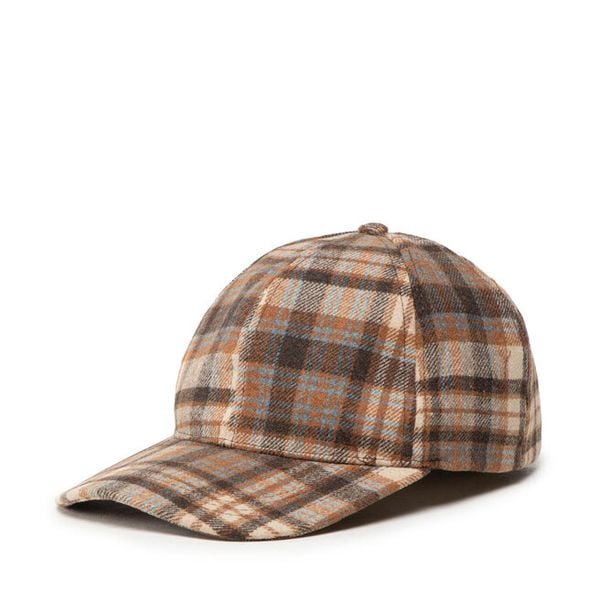 Czapka z daszkiem Acccessories. Brązowe czapki z daszkiem damskie ACCCESSORIES, bez wzorów. Za 24.99 zł.