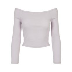 Damska koszulka z długim rękawem, off-the-shoulder Koszulka Urban Classics GT. Fioletowe koszulki damskie Urban Classics, bez wzorów, bez kołnierzyka, bez ramiączek. Za 149.50 zł.