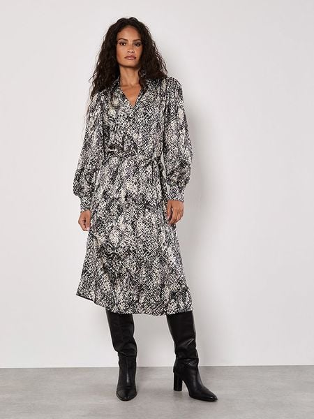 Apricot Sukienka w kolorze czarno-białym rozmiar: XS. Białe sukienki damskie Apricot, bez wzorów, z tkaniny, bez ramiączek. Za 65.54 zł.