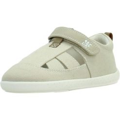 Sandały GARVALIN 262341G Beżowy. Brązowe sandały damskie Garvalin, bez wzorów, z tkaniny, bez obcasa, bez zapięcia. Za 164.99 zł.