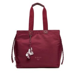 Torebka Roxy. Czerwone shopper bag Roxy, bez wzorów, bez dodatków. Za 199.99 zł.