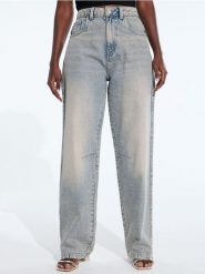 Jeansy baggy - turkusowy. Niebieskie jeansy damskie Sinsay. Za 59.99 zł.