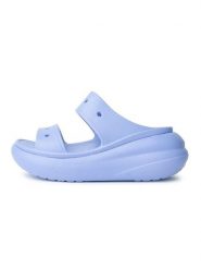 Crocs Klapki "Classic Crush" w kolorze niebieskim rozmiar: 42/43. Niebieskie klapki damskie Crocs, bez wzorów, z otwartym noskiem, bez obcasa, bez zapięcia. Za 168.45 zł.