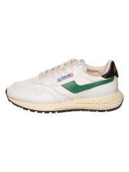 AUTRY Skórzane sneakersy "Reelwind Low" w kolorze biało-zielonym rozmiar: 35. Białe obuwie sportowe damskie AUTRY, z materiału, bez zapięcia. Za 438.21 zł.