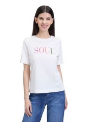 CARTOON Koszulka w kolorze białym rozmiar: 36. Białe bluzki damskie Cartoon, bez wzorów, z bawełny, bez kołnierzyka, bez ramiączek. Za 43.99 zł.