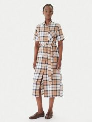 Barbour Sukienka koszulowa Fern LDR0988BR37 Beżowy Slim Fit. Brązowe sukienki damskie Barbour, bez wzorów, z lyocellu, bez ramiączek. Za 589.99 zł.