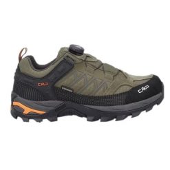 Buty trekkingowe damskie CMP Rigel Low Fitgo skóra wodoodporne. Zielone obuwie trekkingowe damskie Campagnolo, ze skóry, bez zapięcia. Za 339.99 zł.