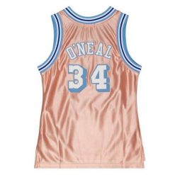 Koszulka kobieca NBA Los Angeles Lakers Shaquille O'Neal. Czerwone koszulki damskie Mitchell & Ness, bez wzorów, bez kołnierzyka, bez ramiączek. W wyprzedaży za 650.00 zł.