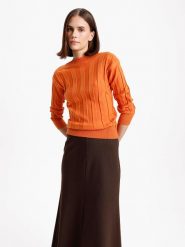 BGN Sweter w kolorze pomarańczowym rozmiar: 38. Pomarańczowe swetry klasyczne damskie BGN, bez kołnierzyka. Za 79.03 zł.