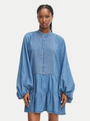 Bardot Sukienka jeansowa Antonia 91440DB Niebieski Regular Fit. Niebieskie sukienki damskie Bardot, bez wzorów, z jeansu, bez ramiączek. Za 779.99 zł.