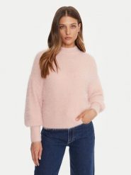 Guess Sweter W4BR25 Z3BH0 Różowy Regular Fit. Czerwone swetry klasyczne damskie Guess, xxl, z syntetyku, bez kołnierzyka. Za 279.99 zł.