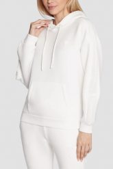 GUESS Beżowa damska bluza Brenda. Brązowe bluzy damskie Guess, s, z aplikacjami, z kapturem. W wyprzedaży za 227.99 zł.