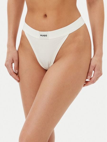 HUGO Stringi Red Label 50492326 Écru. Czerwone stringi Hugo, bez wzorów, z bawełny. Za 49.99 zł.