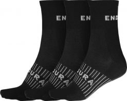 Skarpety do biegania Endura Coolmax® (x3). Czarne skarpetki damskie ENDURA, bez wzorów, z materiału. Za 83.99 zł.