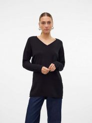 Vero Moda Sweter "Gold" w kolorze czarnym rozmiar: M. Czarne swetry klasyczne damskie Vero Moda, m, ze splotem, bez kołnierzyka. Za 125.45 zł.