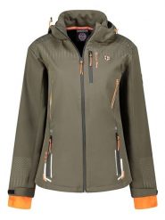 Geographical Norway Kurtka softshellowa "Trelina" w kolorze khaki rozmiar: L. Brązowe kurtki sportowe damskie Geographical Norway, l, bez wzorów, bez kaptura. Za 254.45 zł.