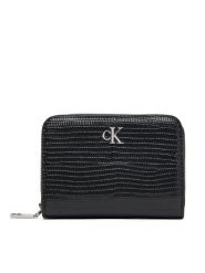 Calvin Klein Portfel Lizard Embossed Lthr Med Flap Zi LV04F1067G Czarny. Czarne portfele damskie Calvin Klein, bez wzorów, ze skóry. Za 209.99 zł.