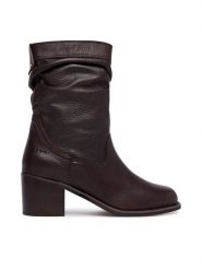 Aldo Botki Haverly 14163441 Brązowy ciemny. Brązowe botki damskie ALDO, ze skóry, bez obcasa, na słupku, bez zapięcia. Za 849.99 zł.