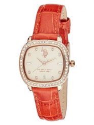 U.S. Polo Assn. Zegarek kwarcowy w kolorze różowozłoto-pomarańczowym rozmiar: onesize. Pomarańczowe, analogowe zegarki damskie U.S. Polo Assn., metalowe. Za 217.99 zł.