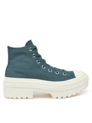 Converse Trampki Chuck Taylor All Star Lugged Heel Platform A10619C Niebieski. Niebieskie trampki damskie Converse, bez wzorów, z materiału, bez zapięcia. Za 269.99 zł.