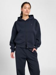 Damska bluza z kapturem zapinana na zamek Hummel Defender. Czarne bluzy damskie Hummel, m, bez wzorów, z dresówki, z kapturem. Za 290.50 zł.