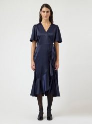 YAS Sukienka w kolorze granatowym rozmiar: 38. Niebieskie sukienki damskie YAS, bez wzorów, bez ramiączek. Za 131.12 zł.
