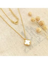 Miu Silver Pozłacany naszyjnik z zawieszką - dł. 42 cm rozmiar: onesize. Białe naszyjniki damskie Miu Silver, z perłą, pozłacane. Za 82.99 zł.