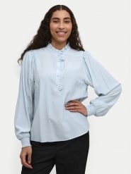 Kaffe Bluzka Dorit 10509100 Błękitny Regular Fit. Niebieskie bluzki damskie Kaffe, bez wzorów, z syntetyku, bez kołnierzyka, bez ramiączek. Za 149.99 zł.