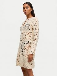 Vero Moda Sukienka koktajlowa Awalison 10342832 Beżowy Regular Fit. Brązowe sukienki damskie Vero Moda, bez wzorów, z bawełny, wizytowe, bez ramiączek. Za 499.99 zł.