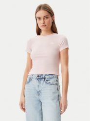 Guess T-Shirt W5GP62 KA0H1 Różowy Regular Fit. Czerwone t-shirty damskie Guess, xl, z aplikacjami, z bawełny, bez kołnierzyka. Za 129.99 zł.