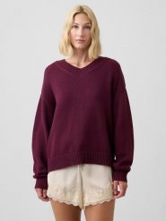 GAP Sweter w kolorze bordowym rozmiar: S. Czerwone swetry klasyczne damskie GAP, s, bez kołnierzyka. Za 199.95 zł.