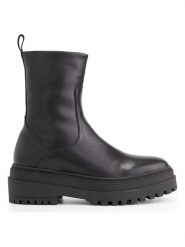 Mysa Skórzane botki "Hyacinthus" w kolorze czarnym rozmiar: 41. Czarne botki damskie mysa, bez obcasa, bez zapięcia. Za 178.37 zł.